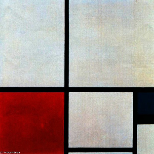 PietMondrian-CompositionN_1withRedandBlue